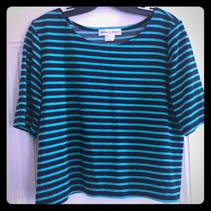 Elbow Sleeve Stripe Tee